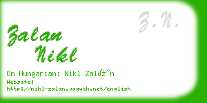 zalan nikl business card